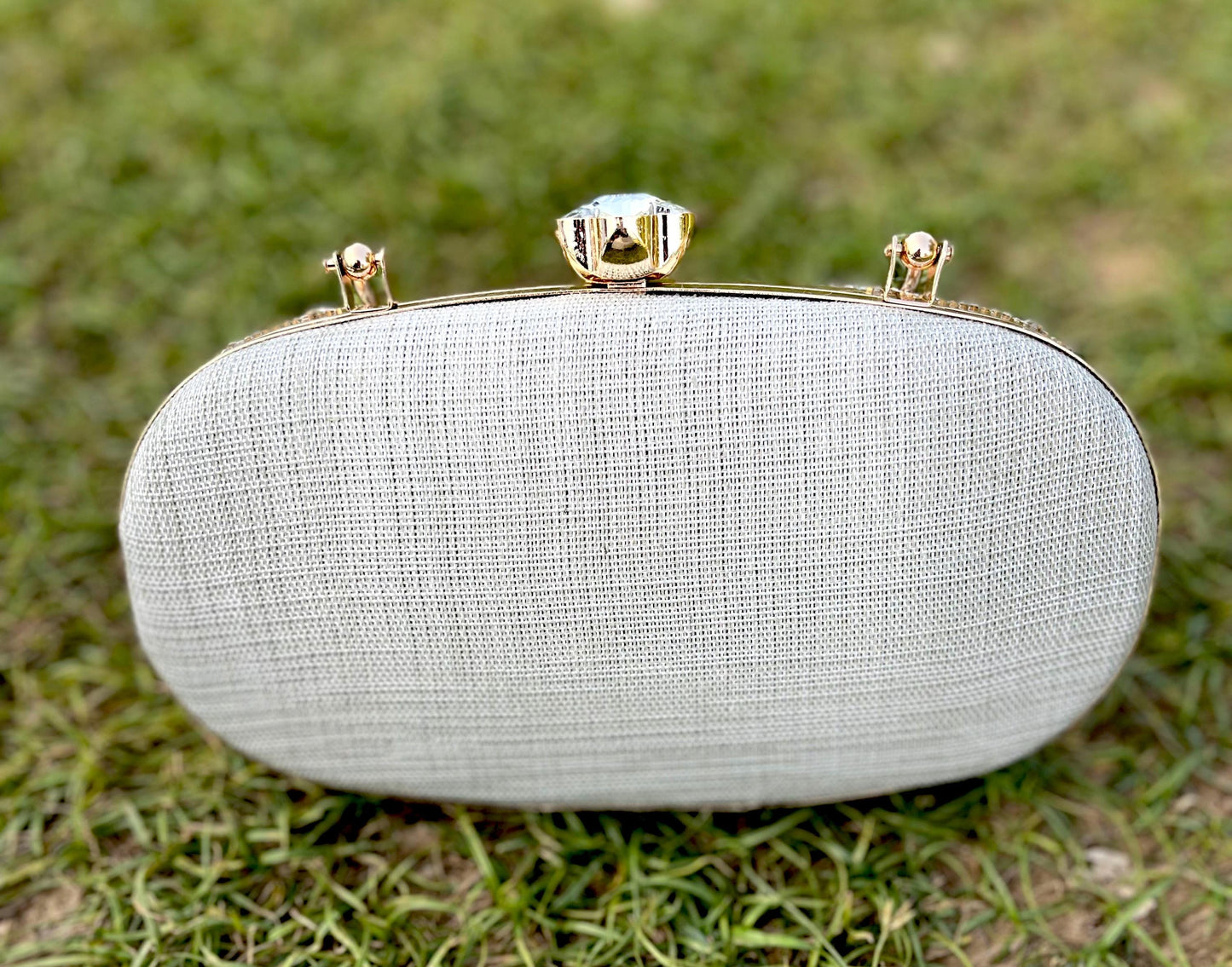 Designer Stone Work Clutch for Wedding/ Party/ Bridal/ Evening Bag