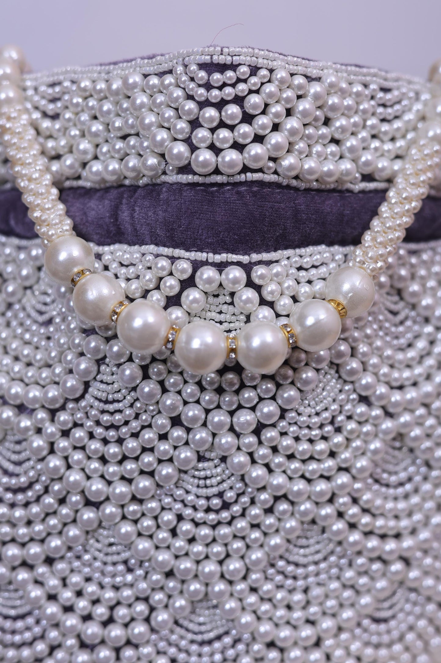 Luxury Pearl Beaded Bridal Potli Bag – Handmade Wedding Clutch Purse for Bride & Evening Party