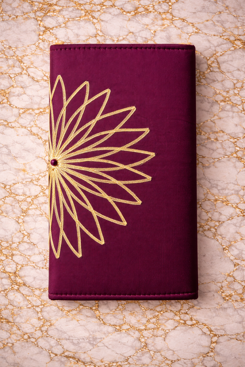 Back side of Wine color clutch bag 