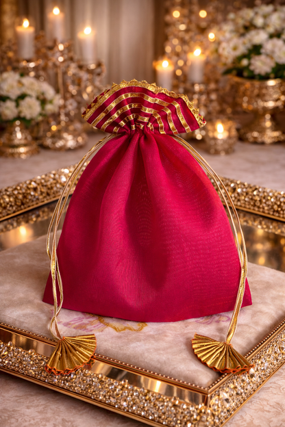 Elegant Luxury Drawstring Wedding Favor Bags with drawstring closure – Elegant Gift Pouches. Perfect reusable gift packaging for weddings, bridal showers, and party favors.