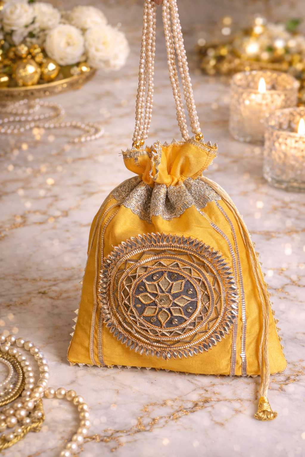 Gota Patti Embroidered Wedding Favor Potli Bags | Wedding | Favors | Festive | Gifting