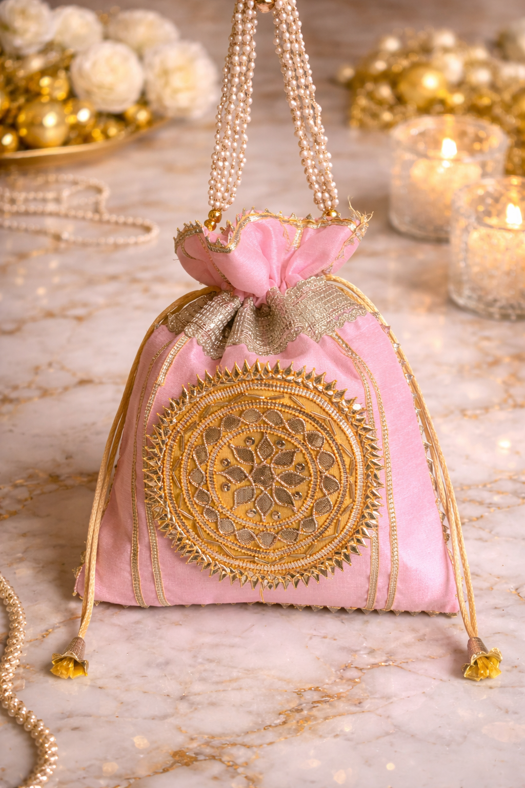 Gota Patti Embroidered Wedding Favor Potli Bags | Wedding | Favors | Festive | Gifting