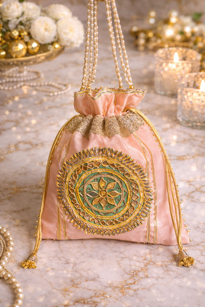 Gota Patti Embroidered Wedding Favor Potli Bags | Wedding | Favors | Festive | Gifting