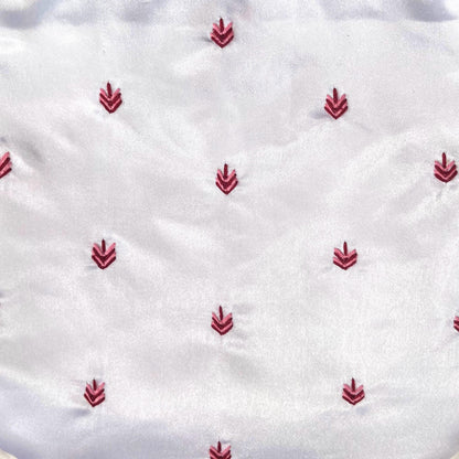 Hand Embroidered Shrinathji Potli Bag | White Pearl Beaded Bridal Drawstring Pouch for Weddings & Festive Wear