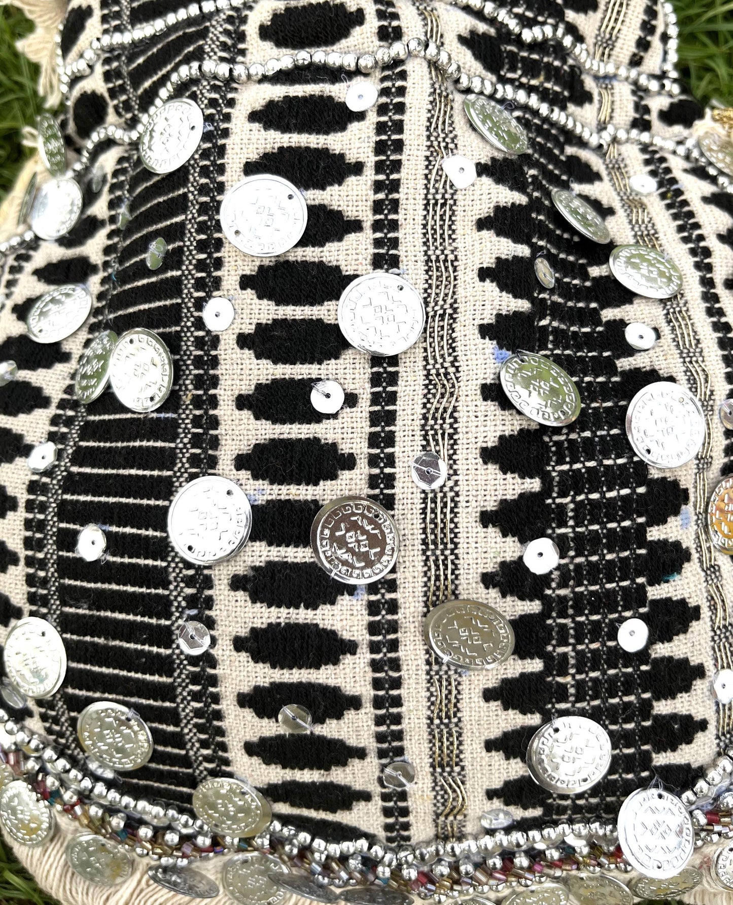 Banjara Potli Bag: Boho Coin Drawstring Bag with Tassels