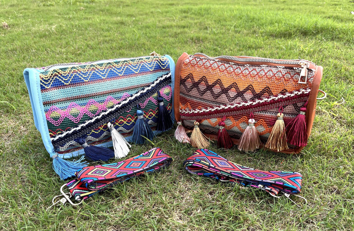 Boho Tassel Crossbody Bag: Vintage Woven Embroidery Shoulder Bag