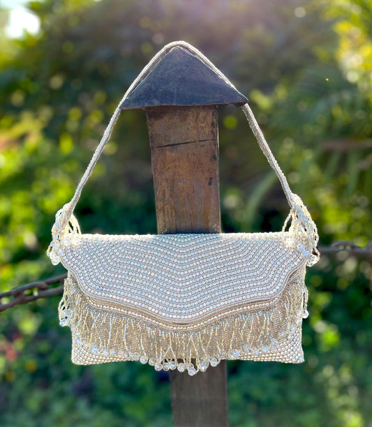 Handmade Beaded Bridal Clutch: Indian Wedding Evening Bag