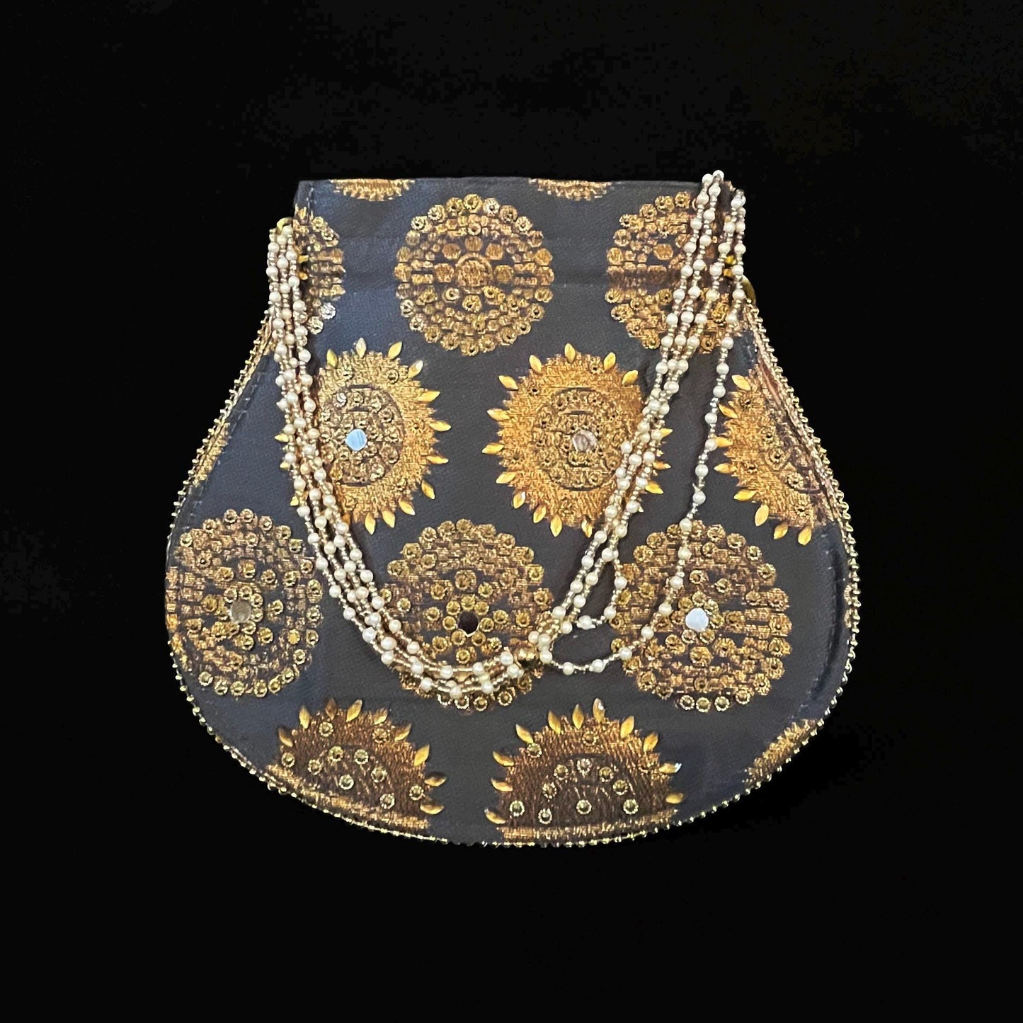 Handmade Indian Grey Color Potli Bag for every Occasion