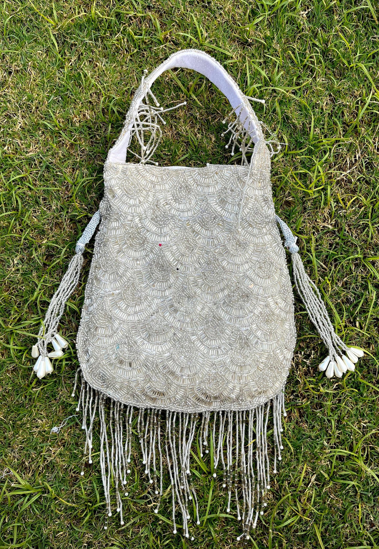 Handcrafted Beaded Potli Bag: Bridal Wedding Wristlet