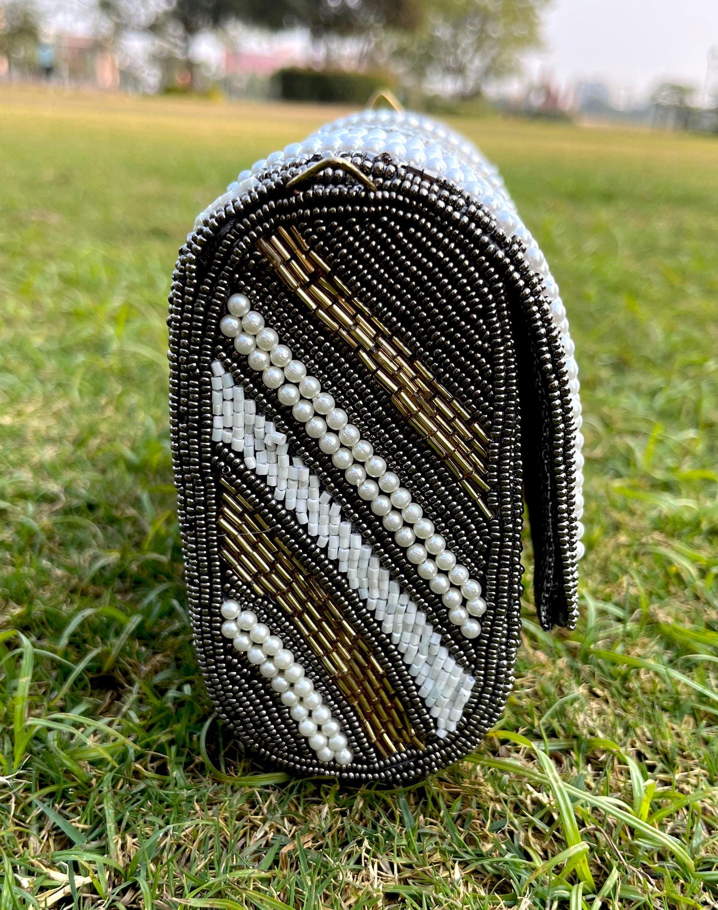 Indian Black Color Beaded Work Box Bag/ Clutch for Wedding/ Party/ Bridal Bag