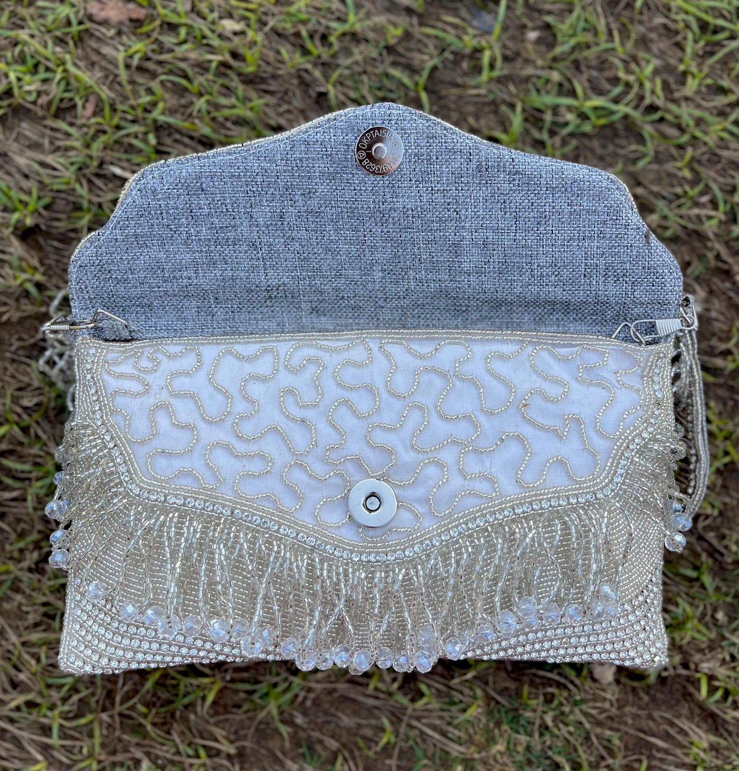 Handmade Beaded Bridal Clutch: Indian Wedding Evening Bag